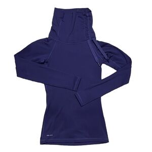 NIKE Pro Woman’s Purple Fitted Long Sleeve Turtle Neck Shirt size‎ XS